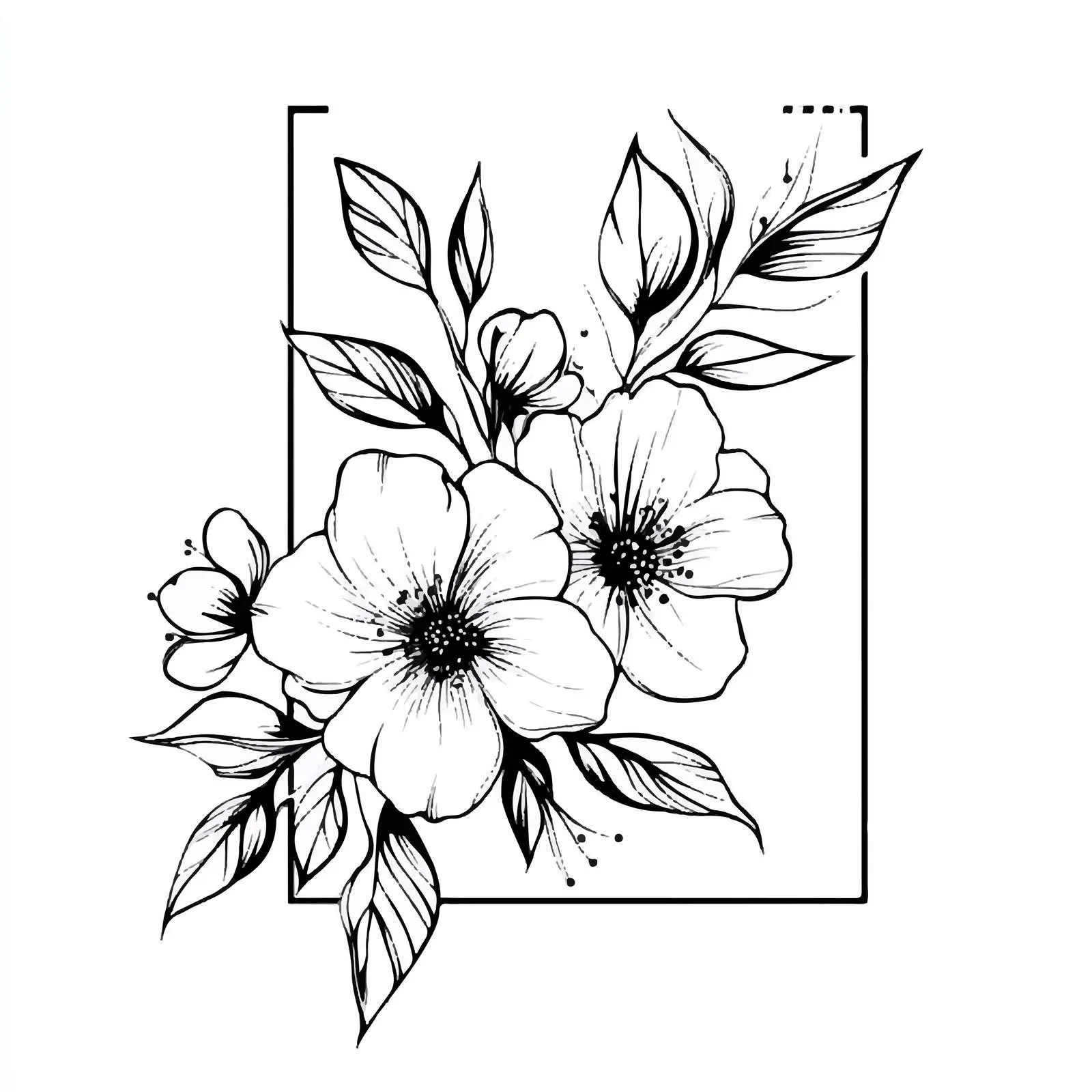 Elegant Black and White Floral Vector — free download from Dotvec