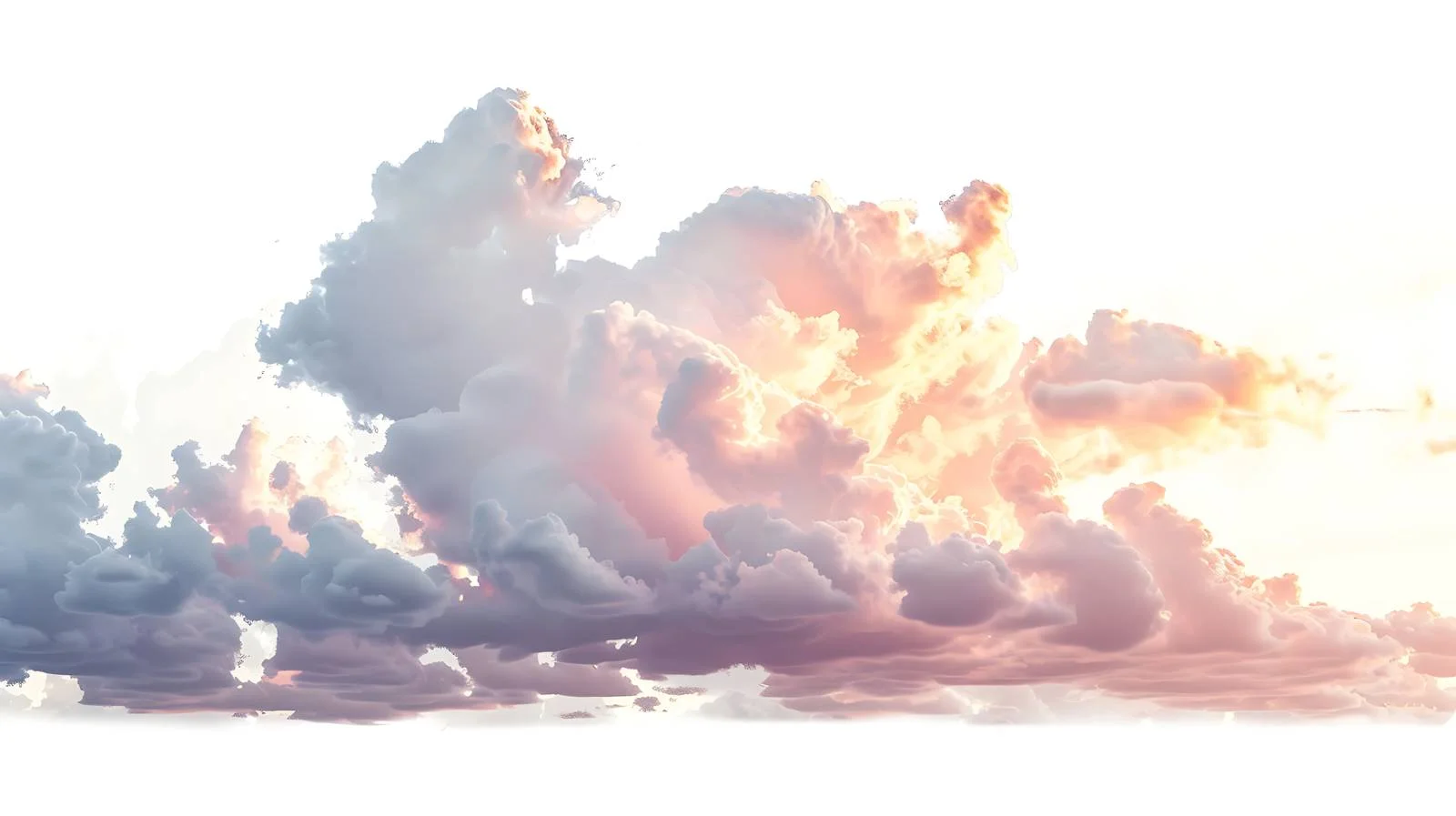Serene Sky at Sunset on White Background — free download from Dotvec