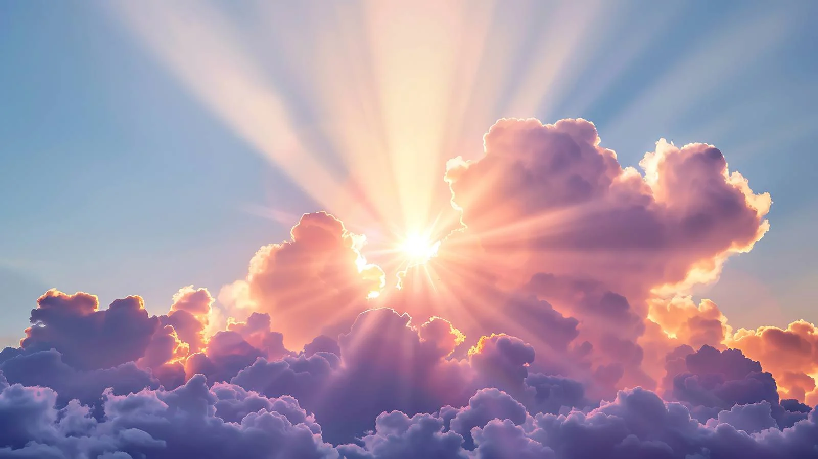 Majestic Evening Sky with Sun Rays — free download from Dotvec