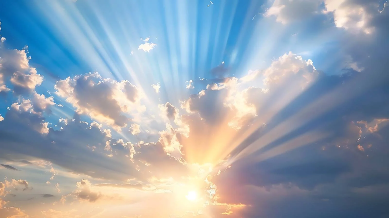Ethereal Evening Sky with Sunbeams — free download from Dotvec
