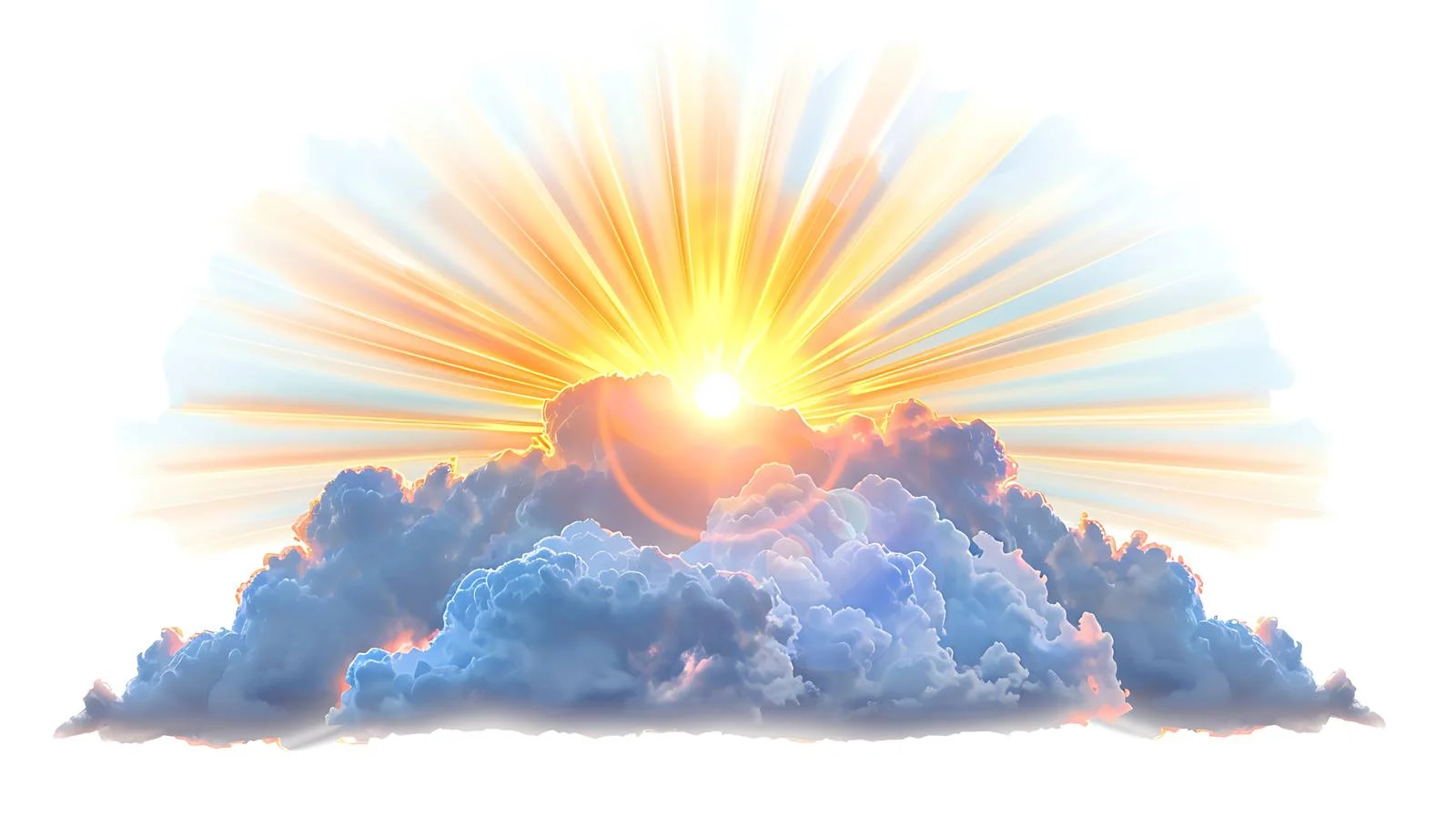 Radiant Sunset Sky with Sun Rays — free download from Dotvec