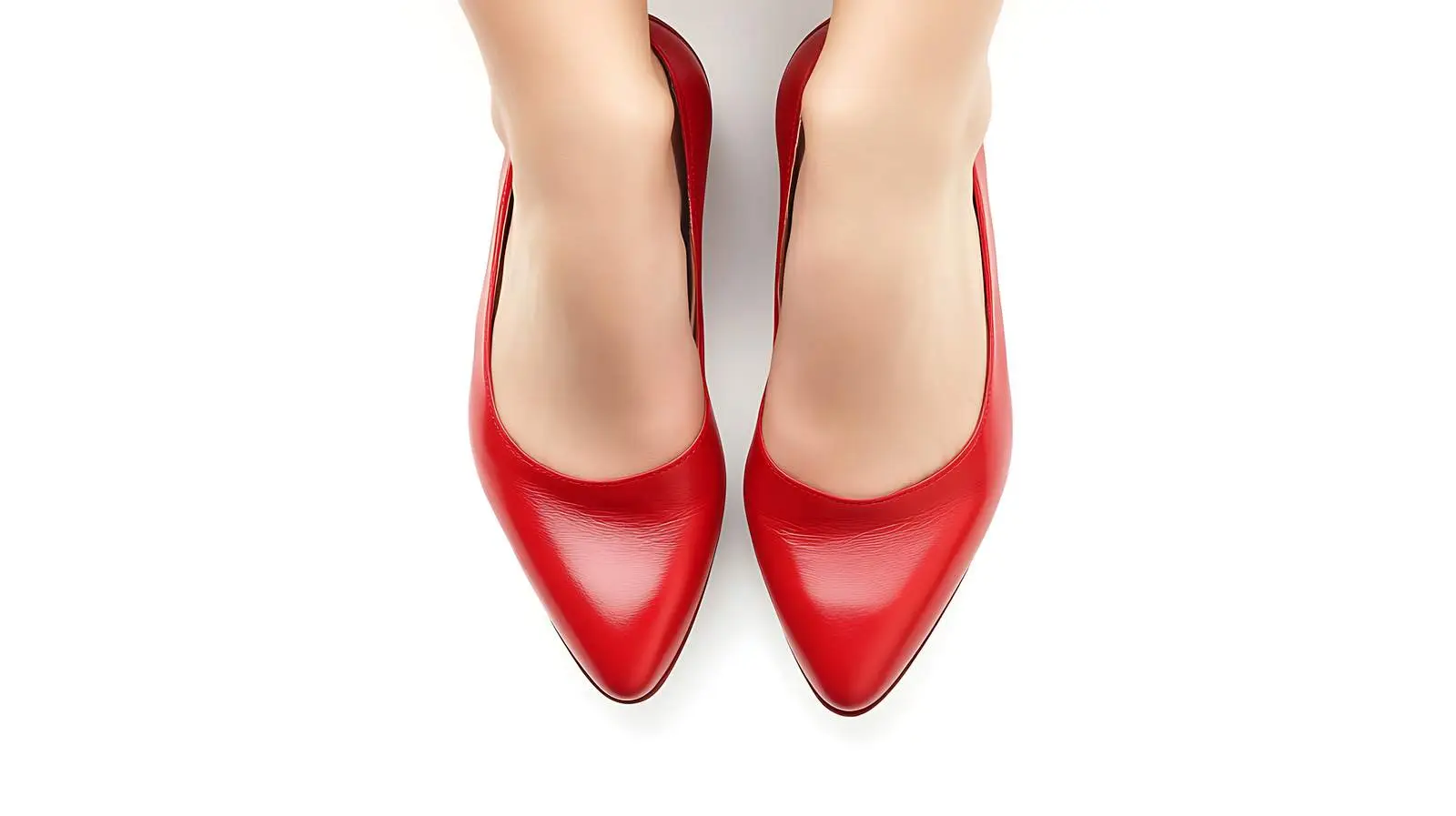 Elegant Woman's Feet in Red Shoes — free download from Dotvec