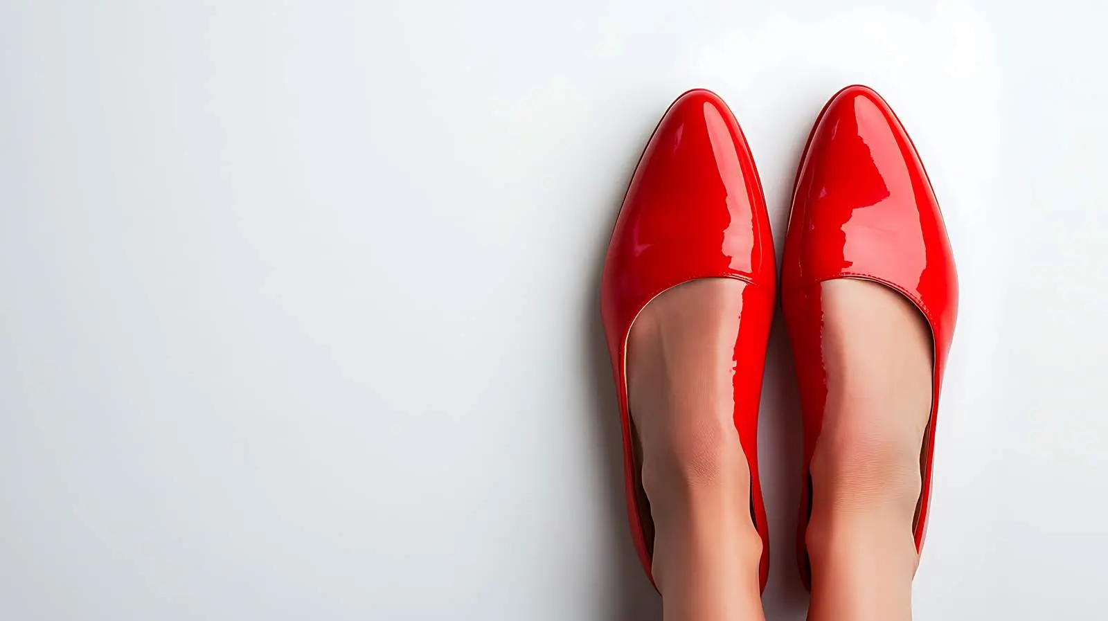 Elegant Woman's Feet in Red Shoes — free download from Dotvec