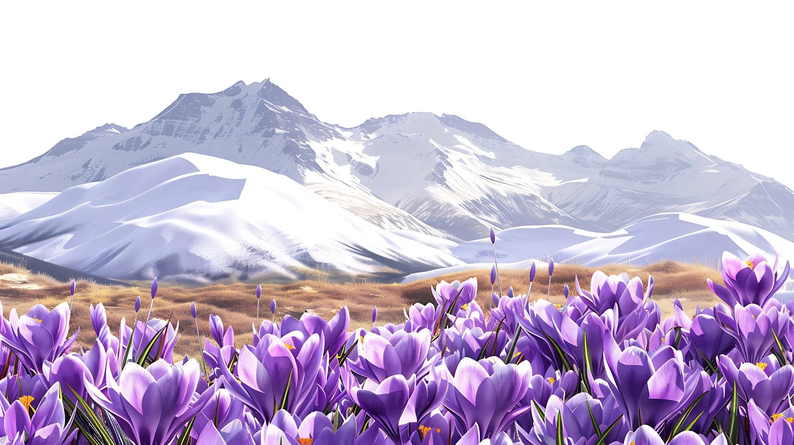 Vibrant Spring Scenery: Mountain Crocus Bloom — free download from Dotvec