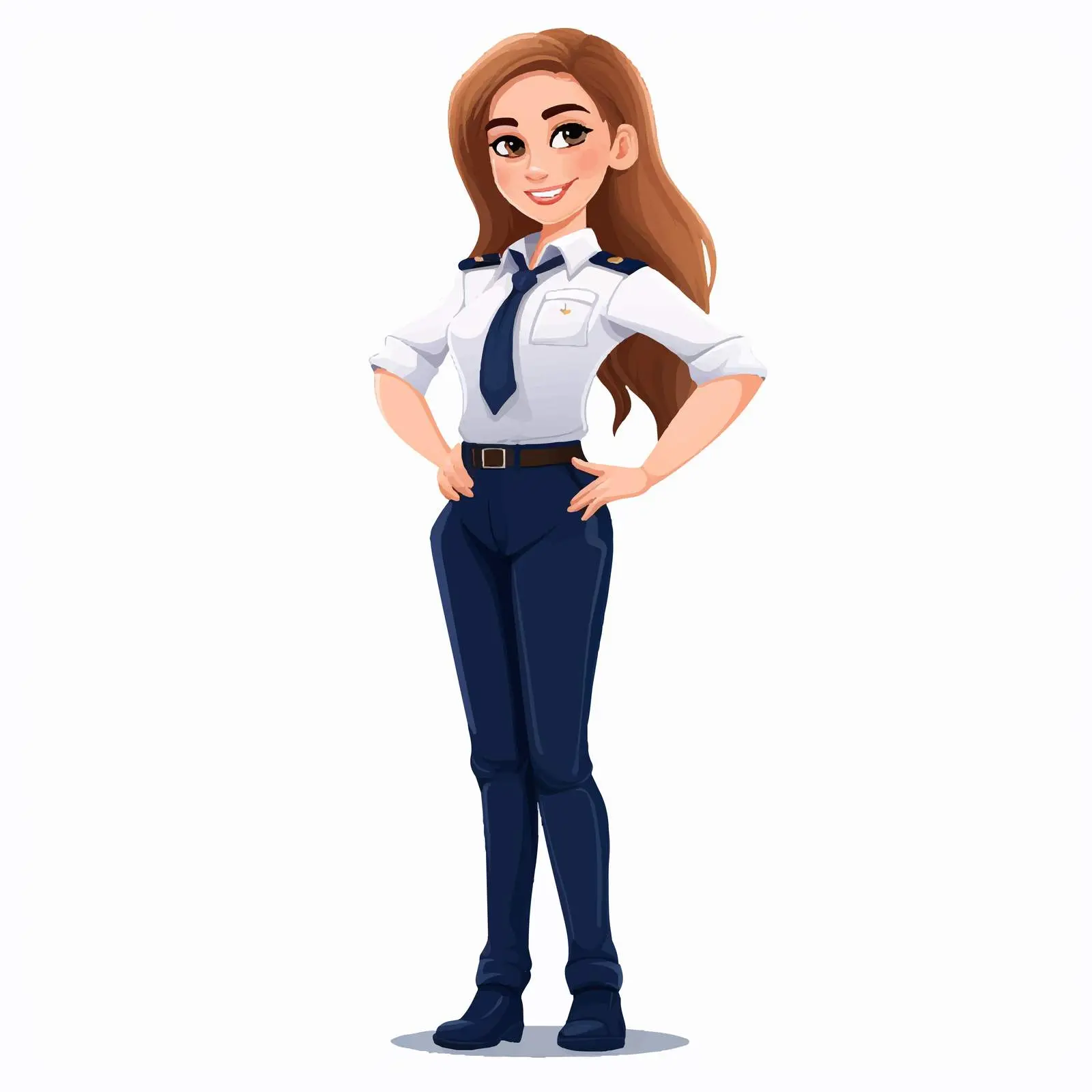 Smiling Student in Uniform Vector Illustration — free download from Dotvec