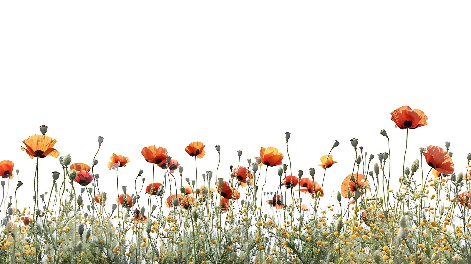 Vivid Summer Day Above Poppy Field — free download from Dotvec
