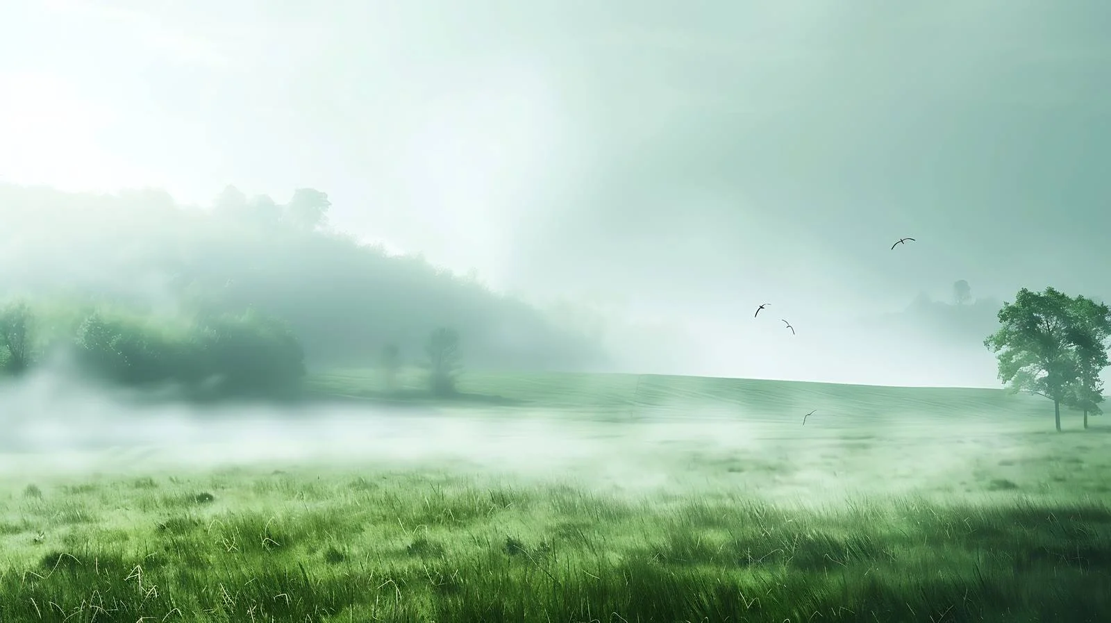 Serene Summer Misty Landscape Isolation — free download from Dotvec