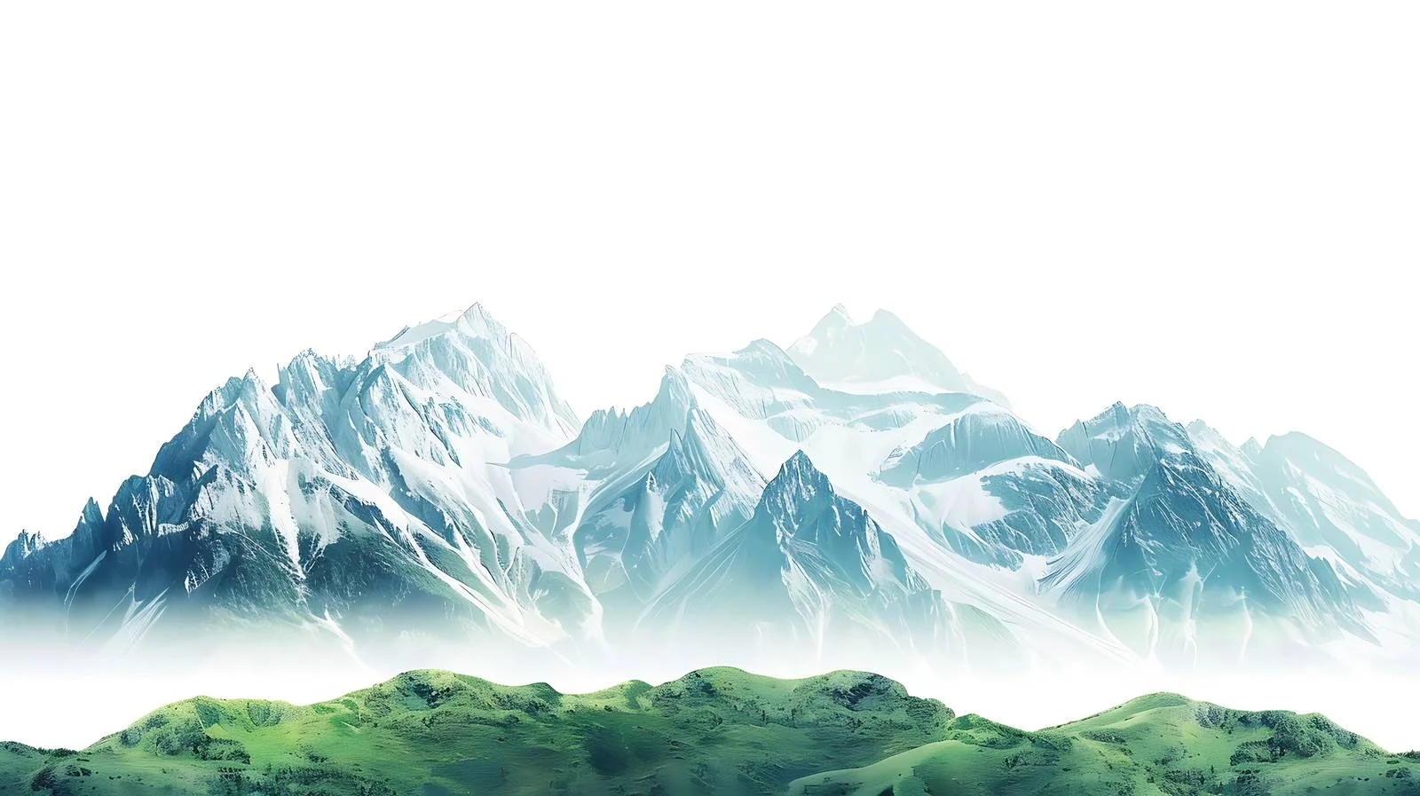 Majestic Summer Mountain Range Panorama Isolated — free download from Dotvec