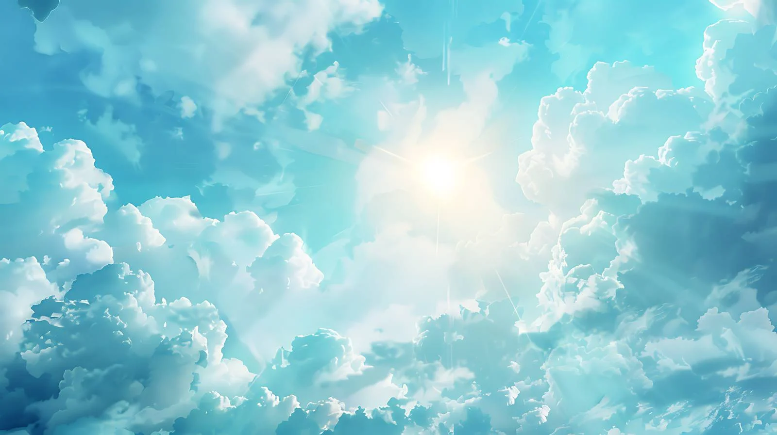 Radiant Summer Sky with Ethereal Sunbeams — free download from Dotvec