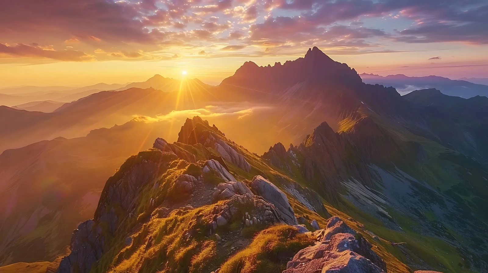 Breathtaking Summer Sunrise in Majestic Mountains — free download from Dotvec