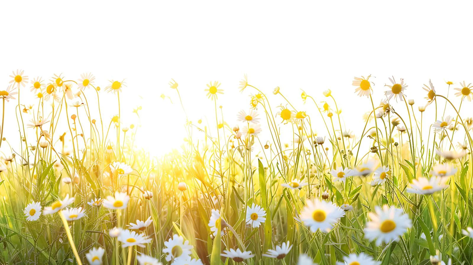 Serene Summer Sunrise Above Daisy Field — free download from Dotvec