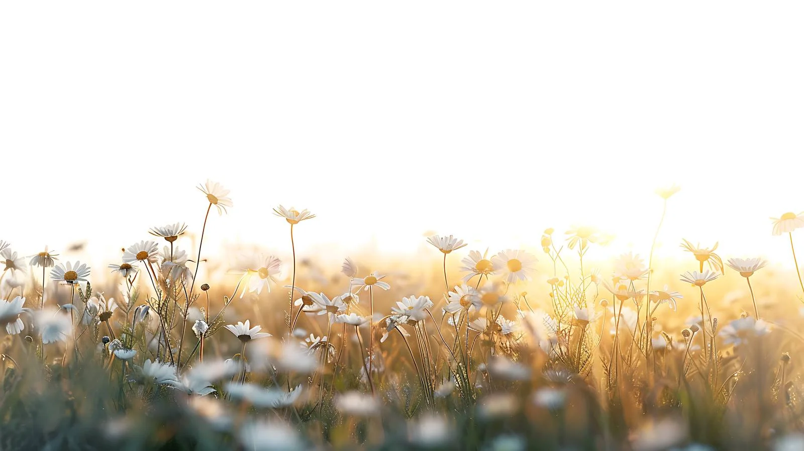 Vibrant Summer Sunrise Across Daisy Field — free download from Dotvec