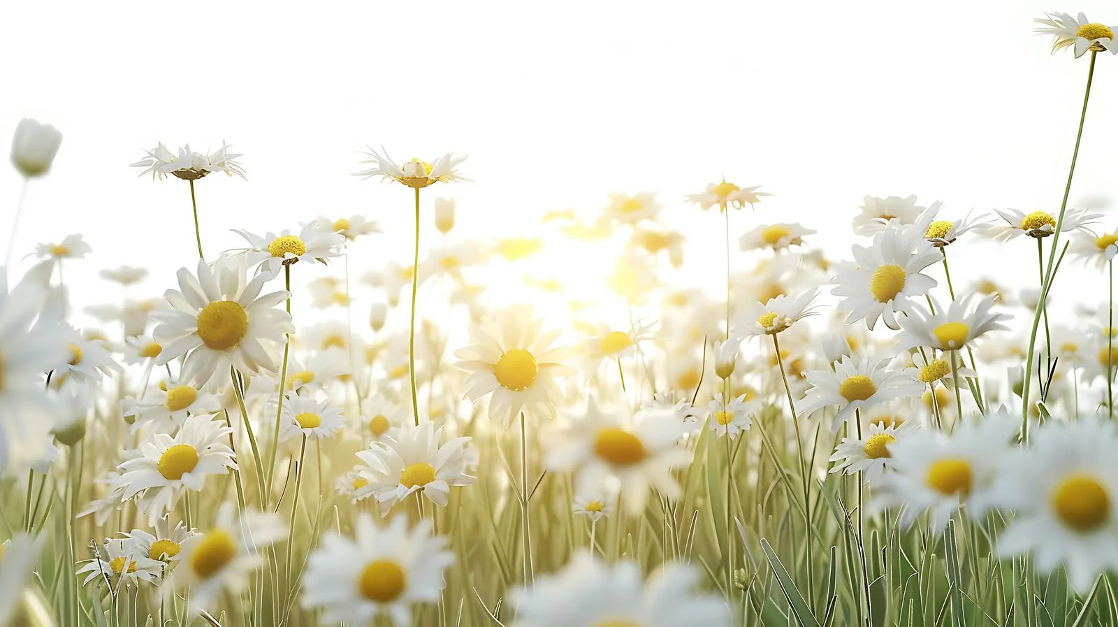 Serene Summer Sunrise Among Wild Daisies — free download from Dotvec