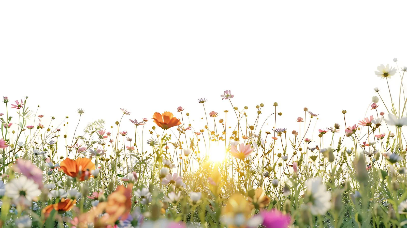 Serene Summer Sunrise Above Wildflower Meadow — free download from Dotvec