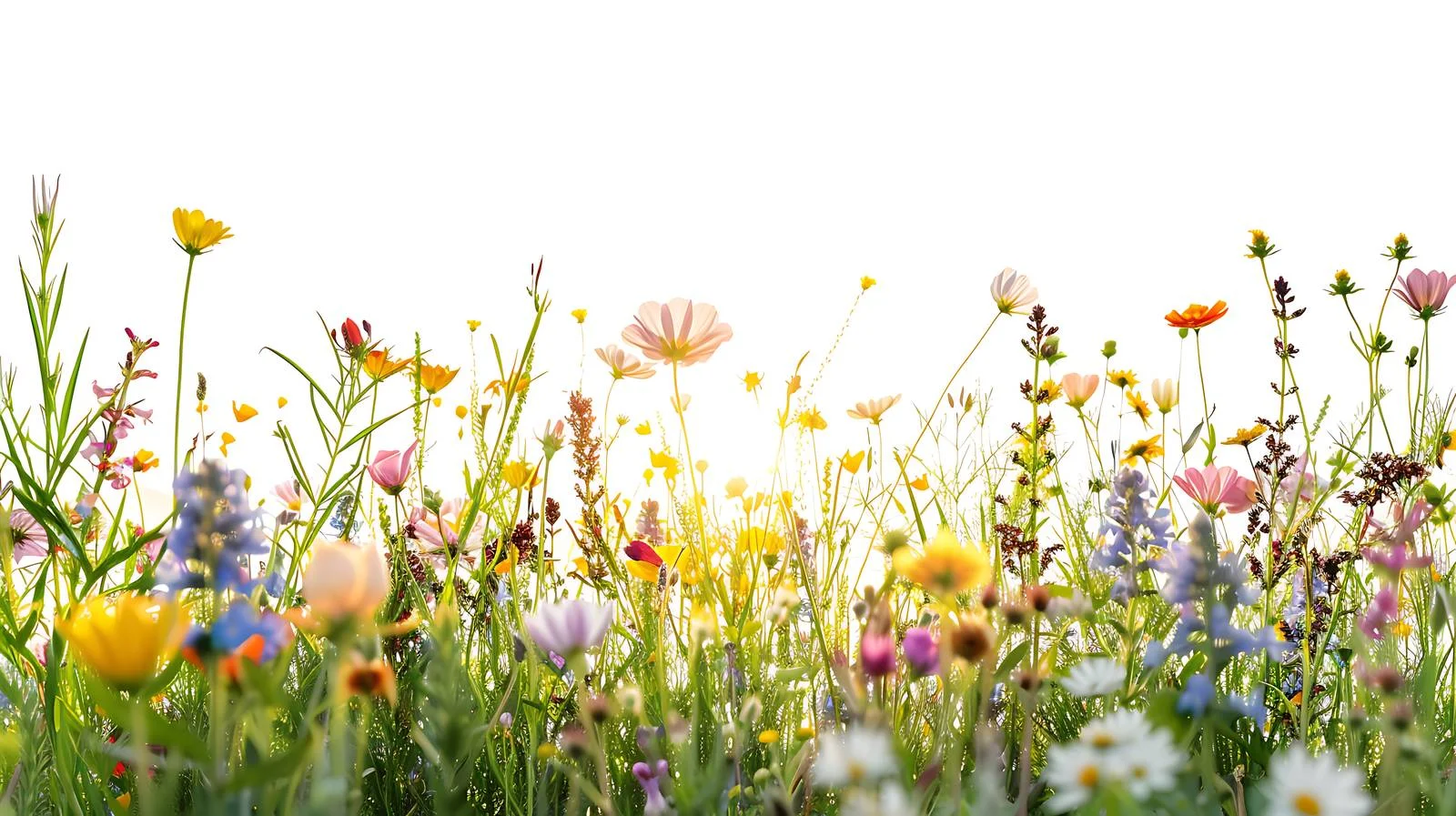 Vibrant Summer Sunrise Above Wild Blooms — free download from Dotvec