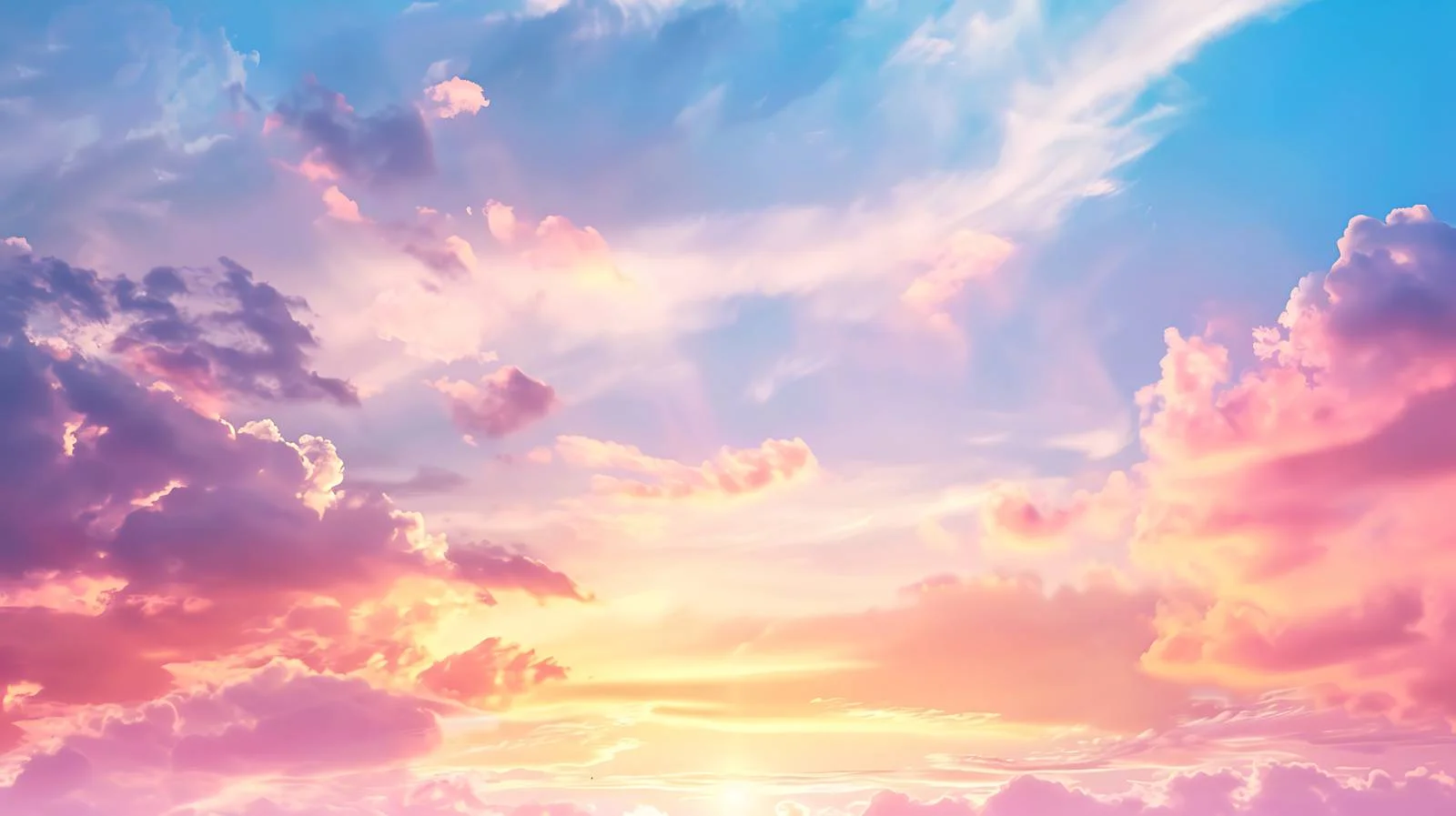 Vivid Summer Sunset with White Isolated Sky — free download from Dotvec