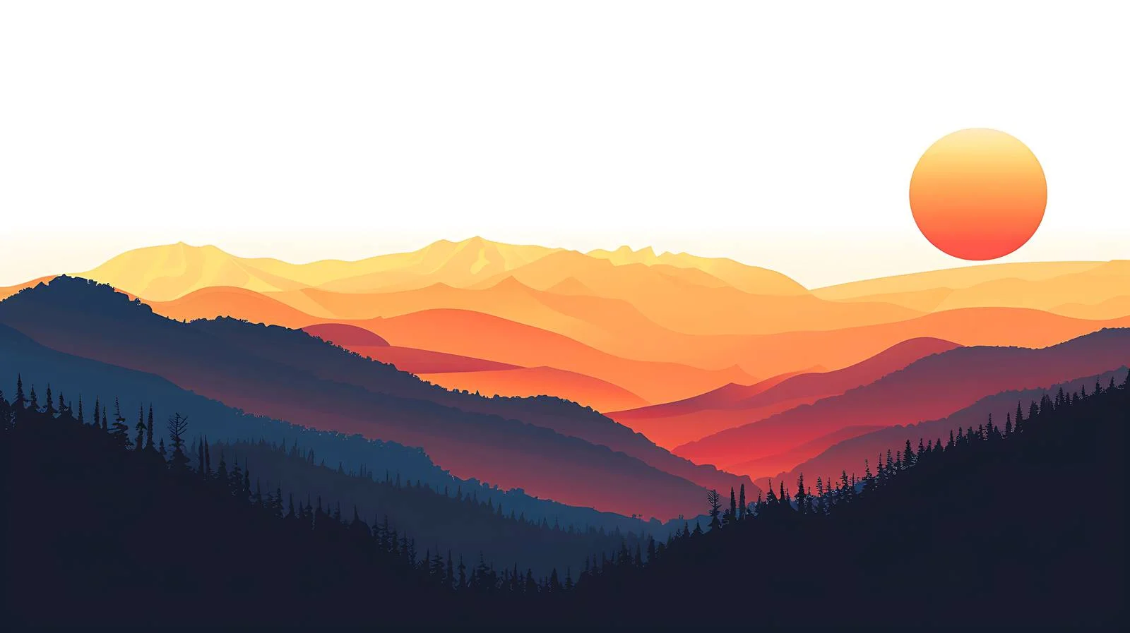 Majestic Summer Mountains Golden Hour Glow — free download from Dotvec
