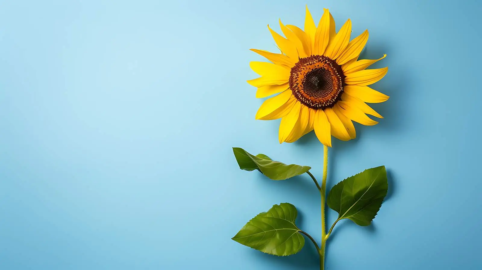Beautiful Sunflower on Blue Background — free download from Dotvec