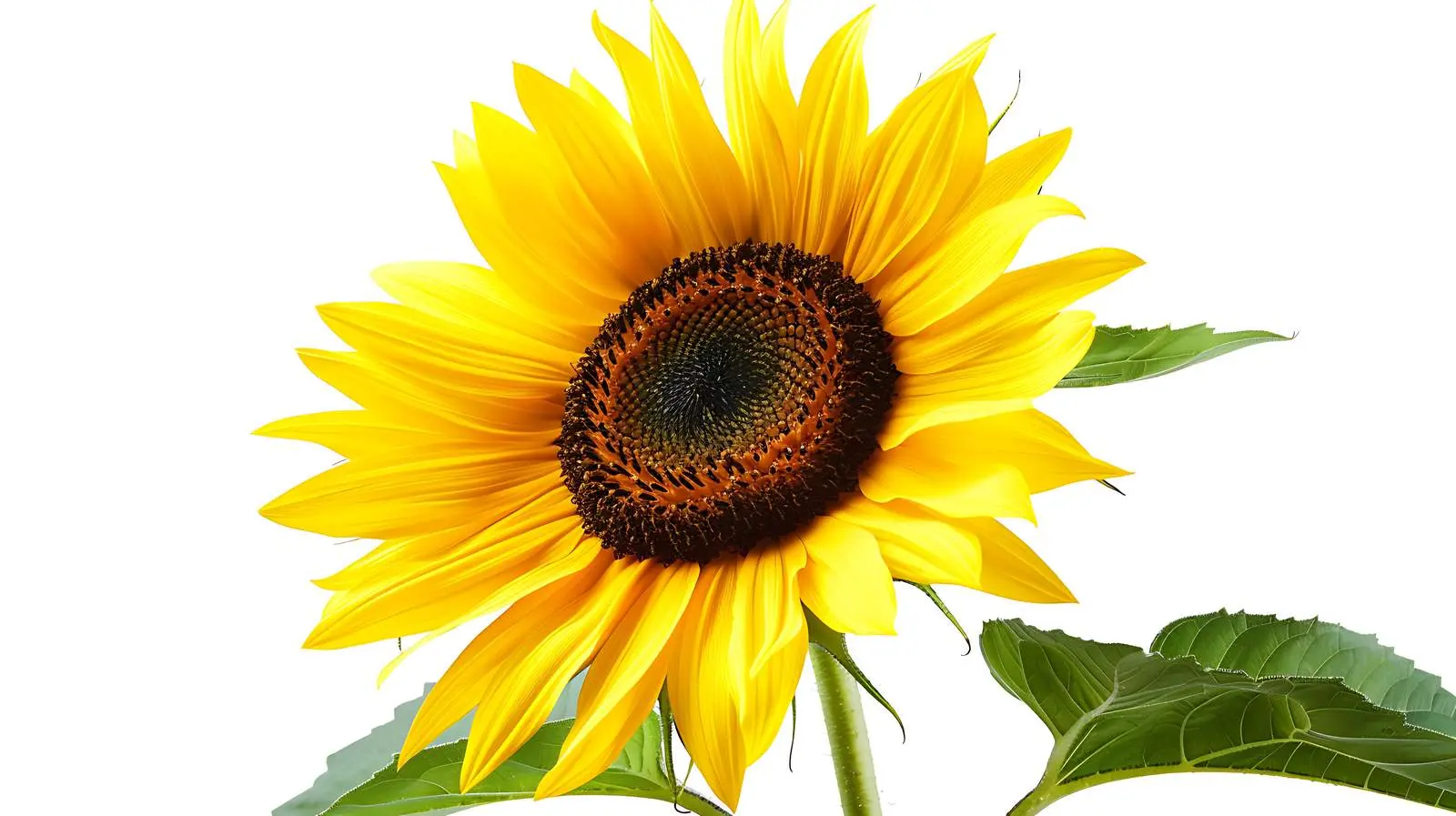 Sunflower on Blue Background Isolated on White – free youth image from Dotvec