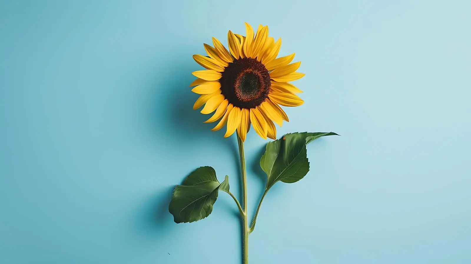 Beautiful Sunflower on Blue Background — free download from Dotvec