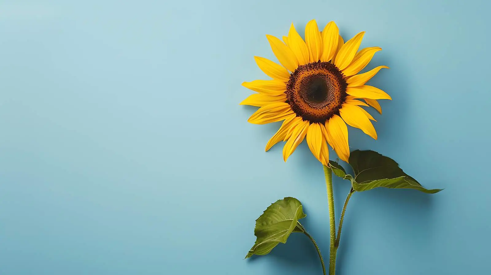 Stunning Sunflower on Blue Background — free download from Dotvec