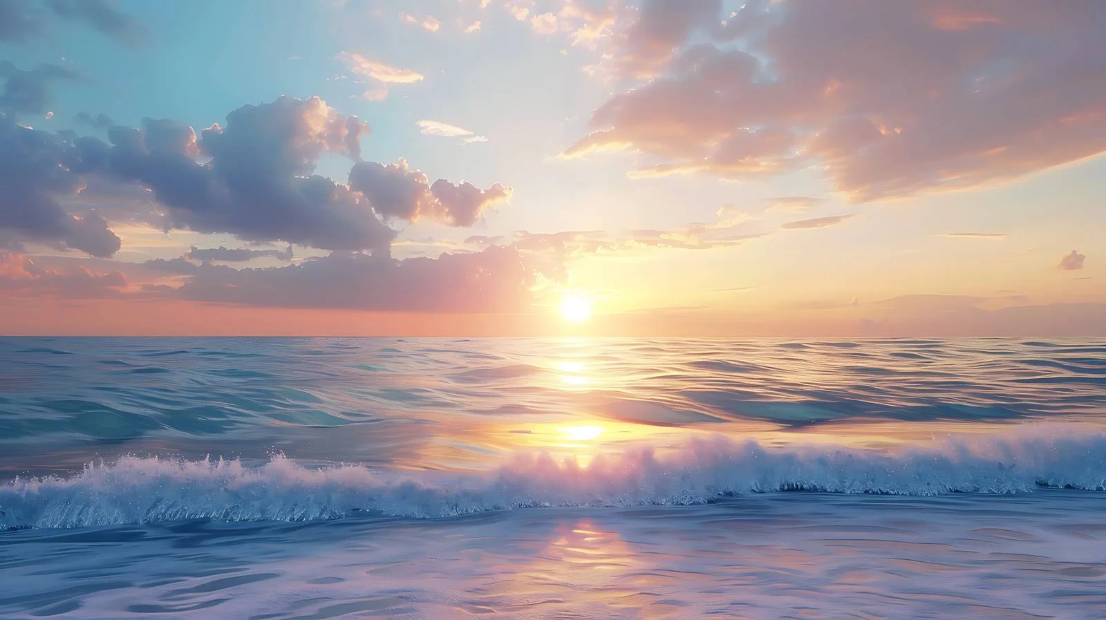 Serene Sunrise Over Ocean Coastline Landscape — free download from Dotvec