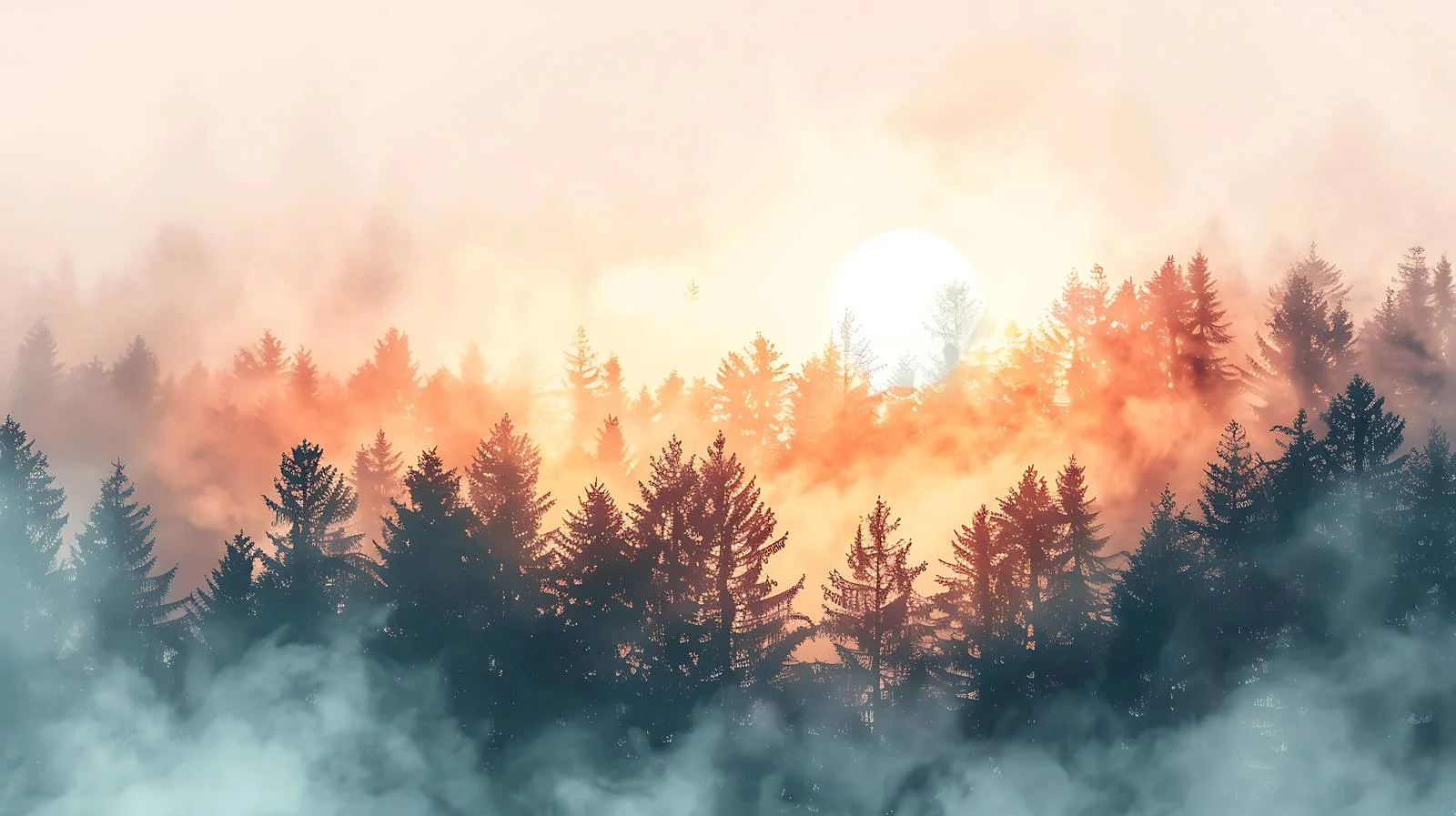 Serene Sunrise in Forest Clearing — free download from Dotvec