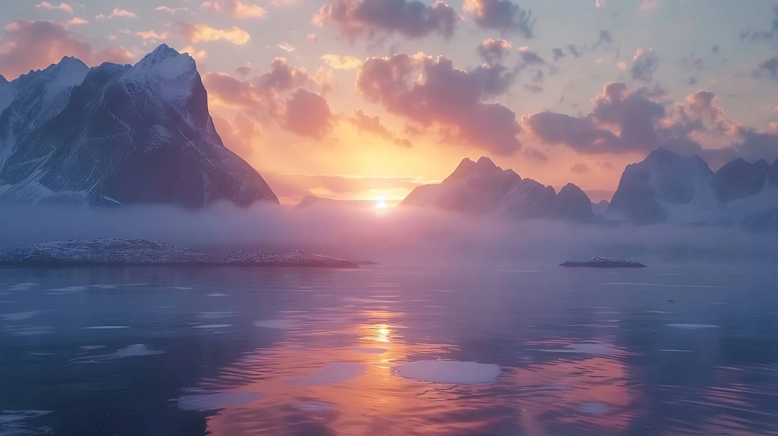 Serene Sunrise in Lofoten, Norway — free download from Dotvec