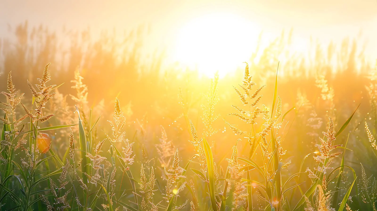 Tranquil Summer Meadow Bathed in Sunrise — free download from Dotvec