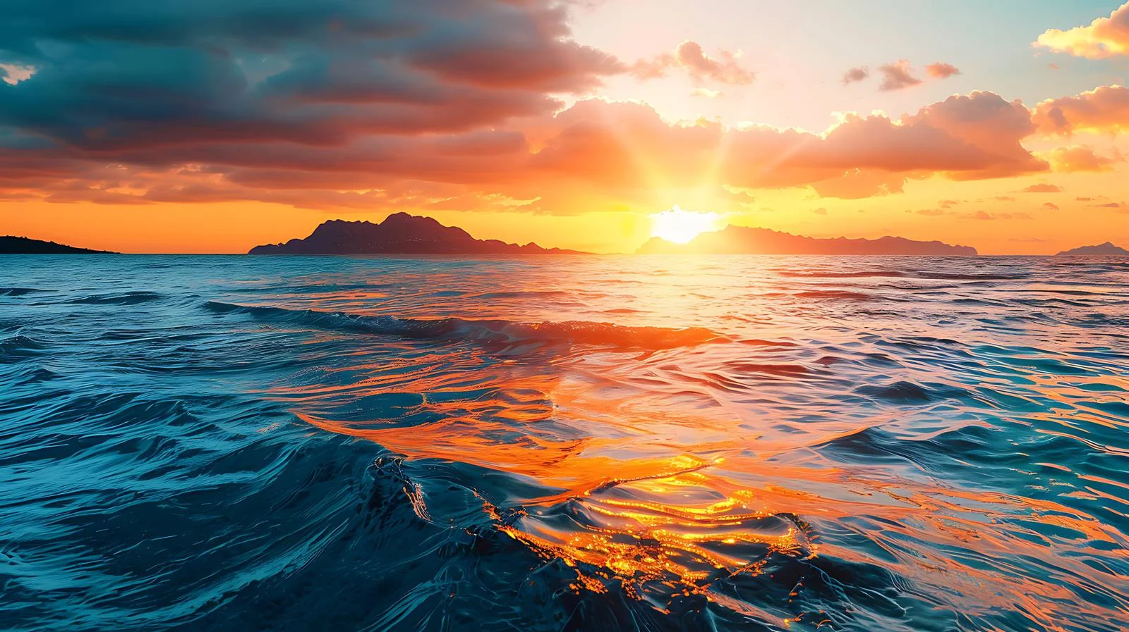 Serene Ocean Sunset with Coastal View — free download from Dotvec