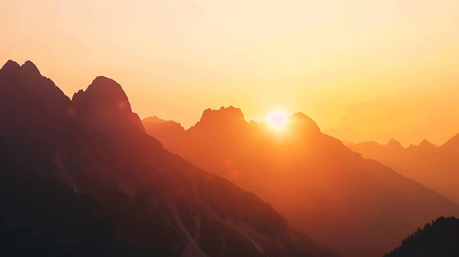 Majestic Dolomites Mountain Sunset Glow — free download from Dotvec