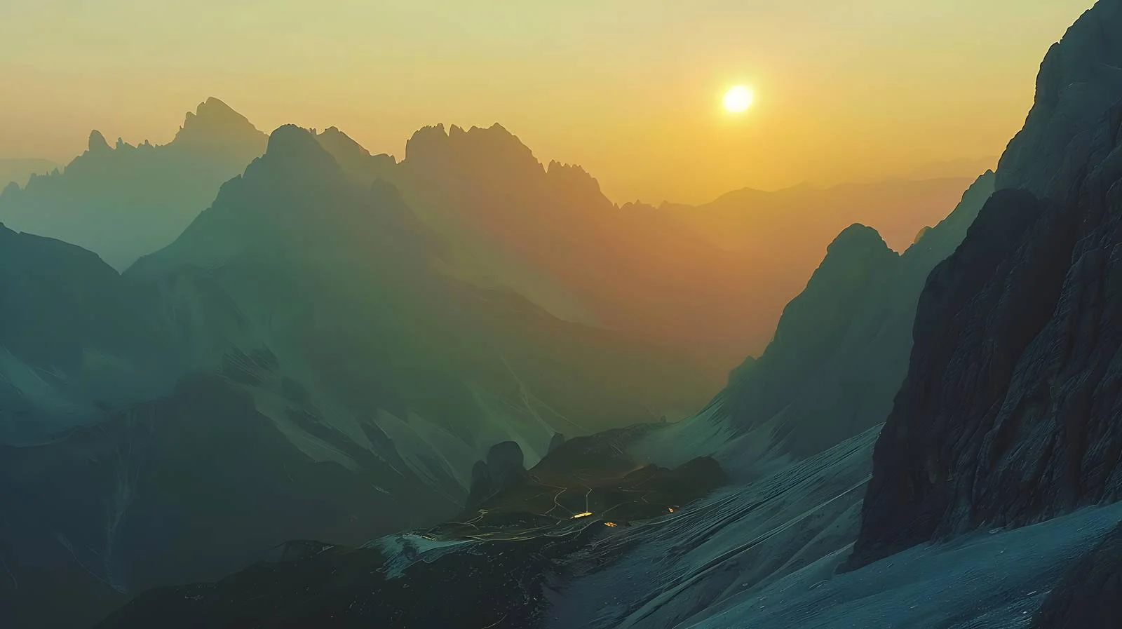 Spectacular Sunset Above Dolomites Peaks — free download from Dotvec