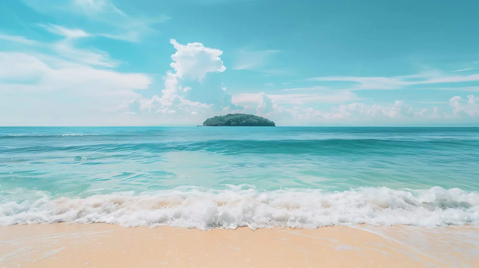 Stunning Tropical Beach with White Sand and Blue Sea – free refreshing image from Dotvec