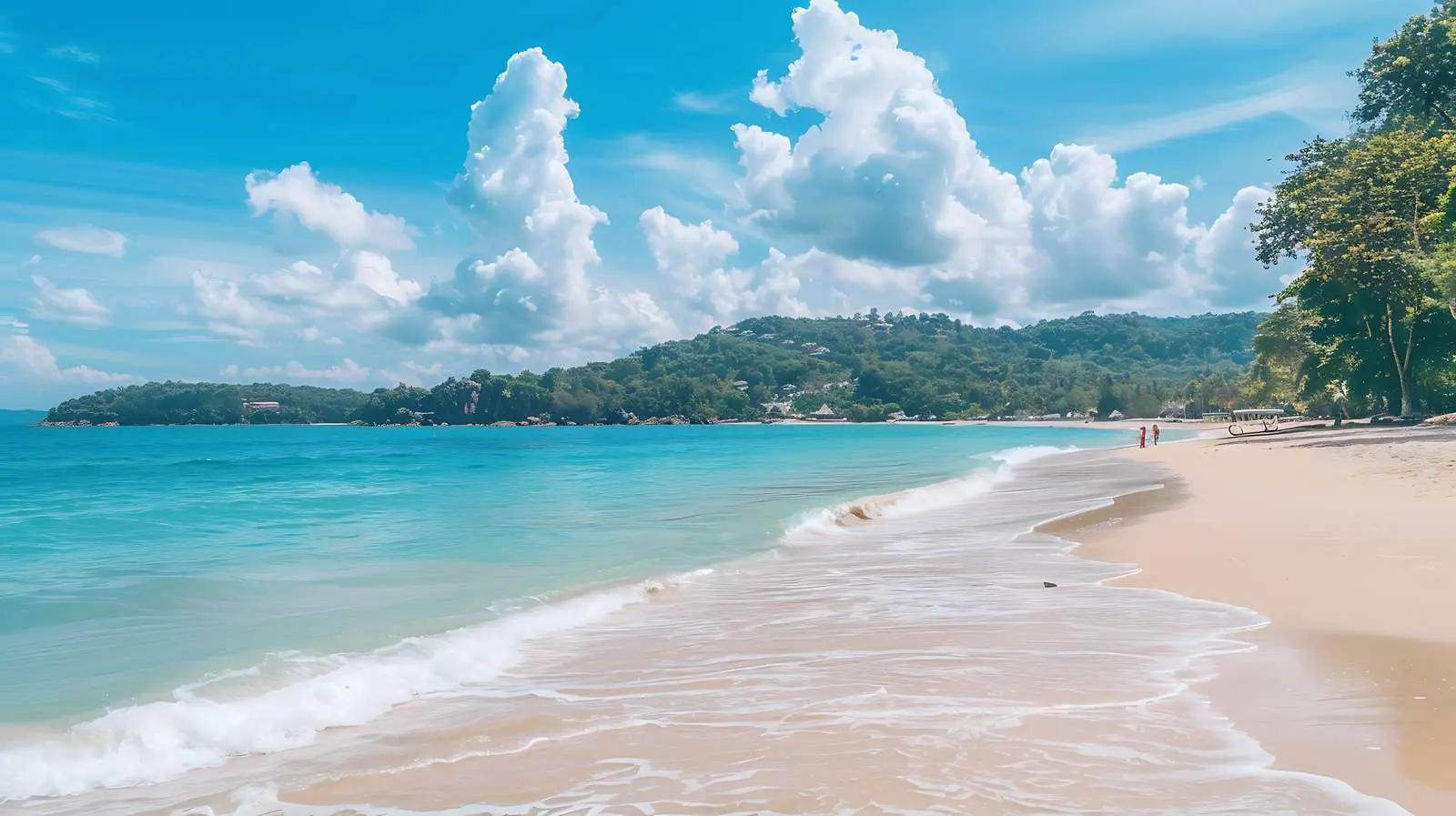 Stunning Tropical Beach with White Sand and Blue Sea – free destination image from Dotvec