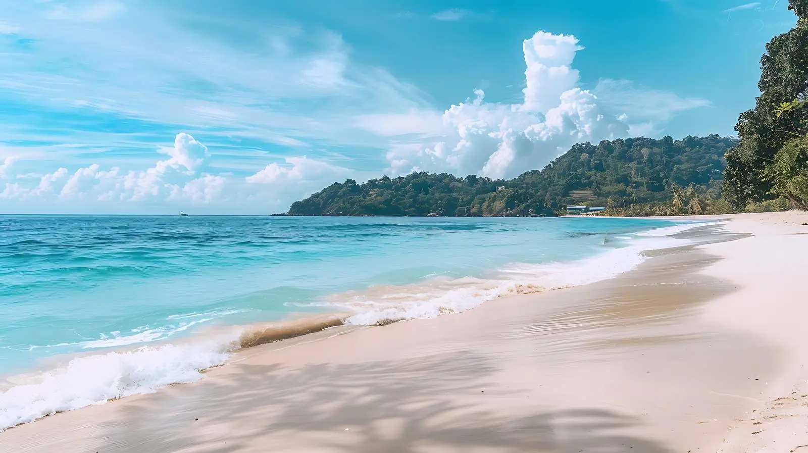 Tropical Beach with White Sand and Blue Sea — free download from Dotvec