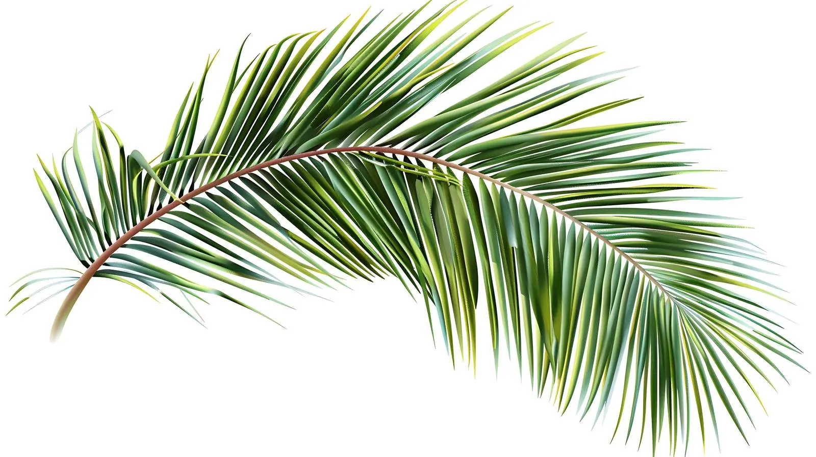 Tropical Coconut Palm Branch on White Background – free coconut image from Dotvec
