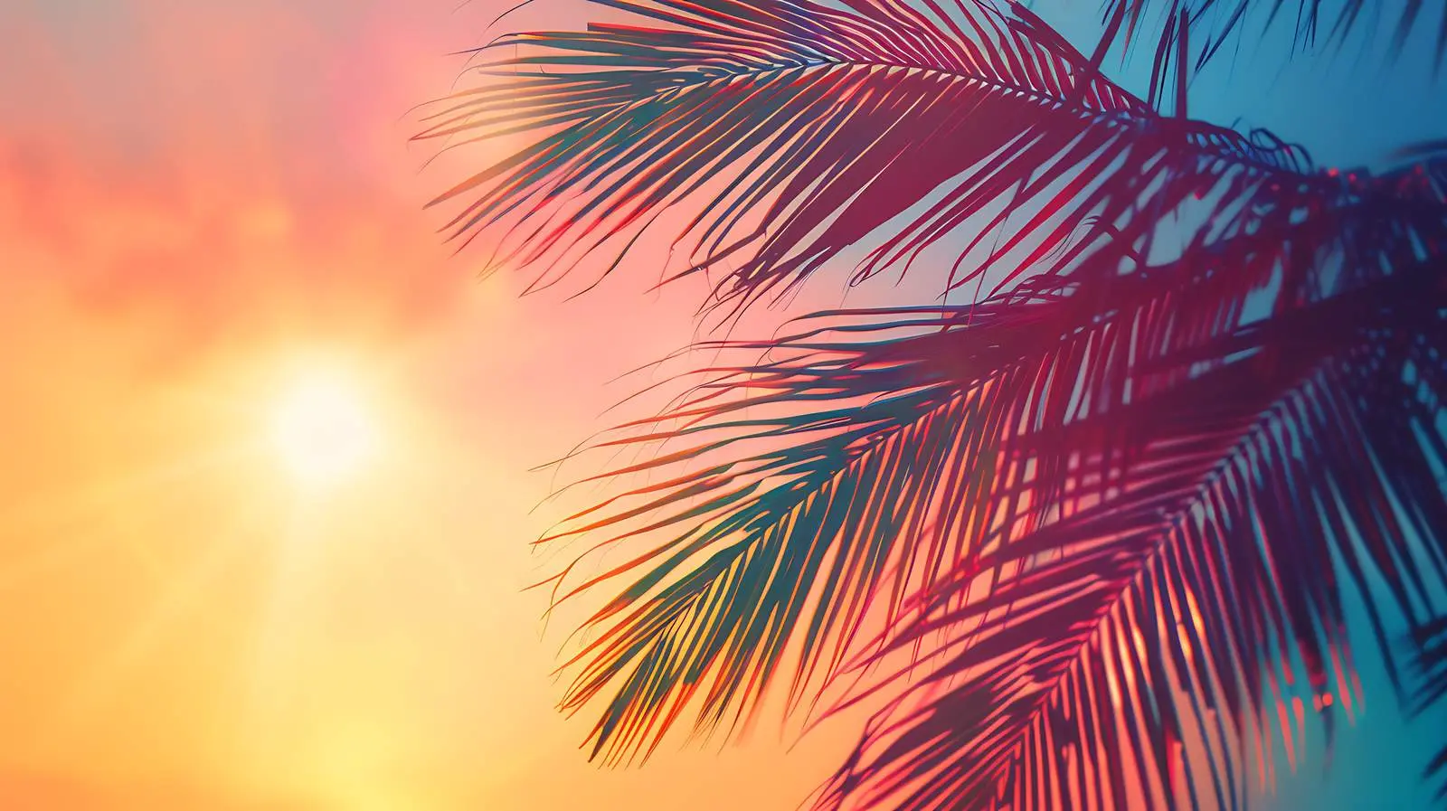 Tropical Coconut Palm Branch Minimalistic Pattern — free download from Dotvec