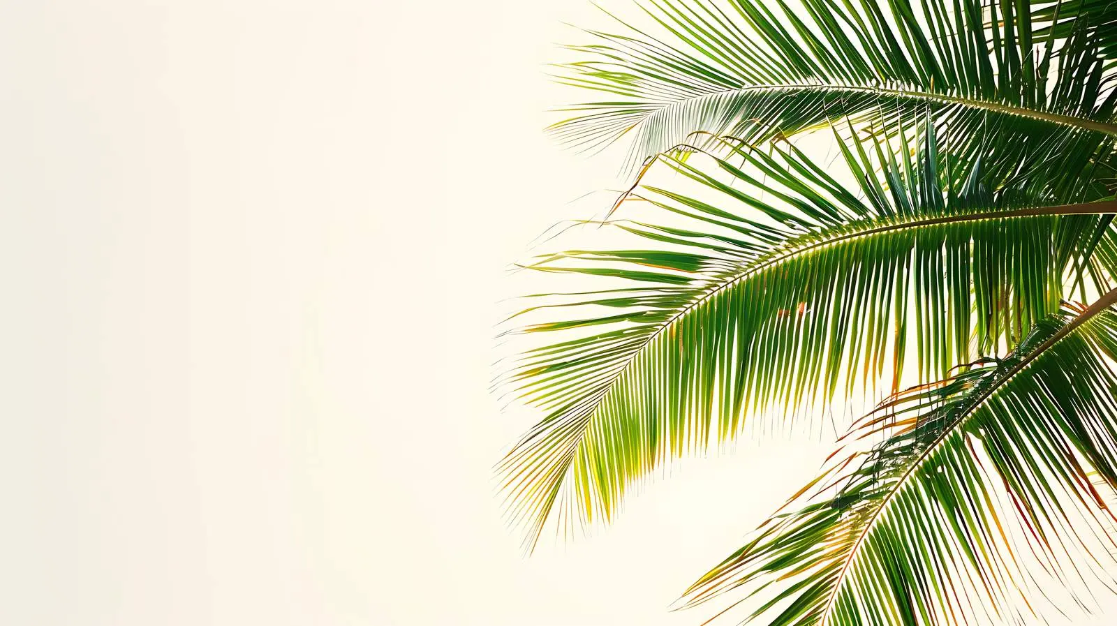 Colorful Coconut Palm Branch in Tropical Setting — free download from Dotvec