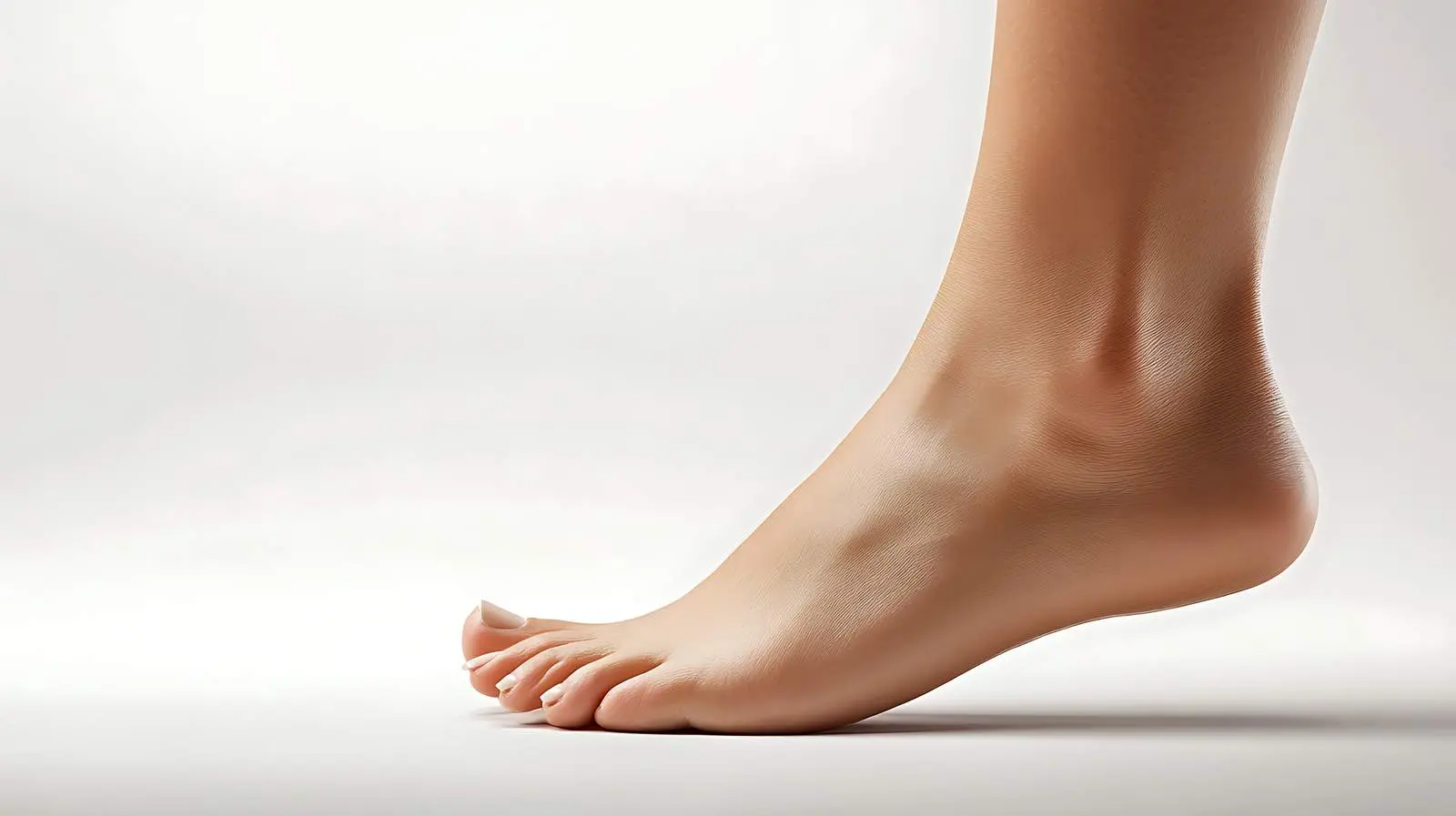 Well-Groomed Female Foot on White Background – free paint image from Dotvec