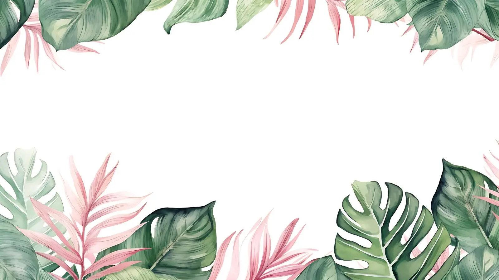 Wild Tropical Leafy Frame — free download from Dotvec
