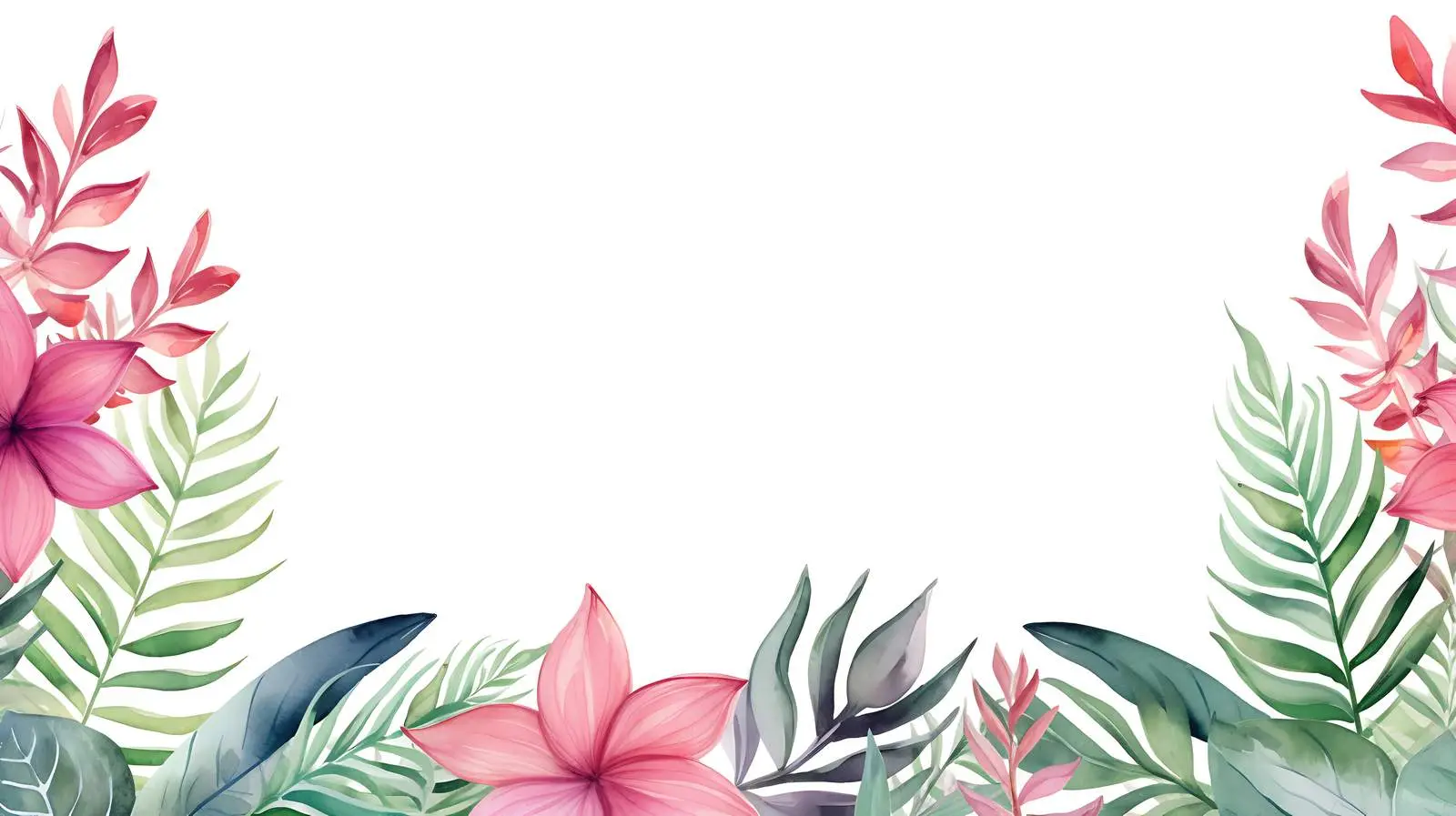 Tropical Leaf Frame Design — free download from Dotvec