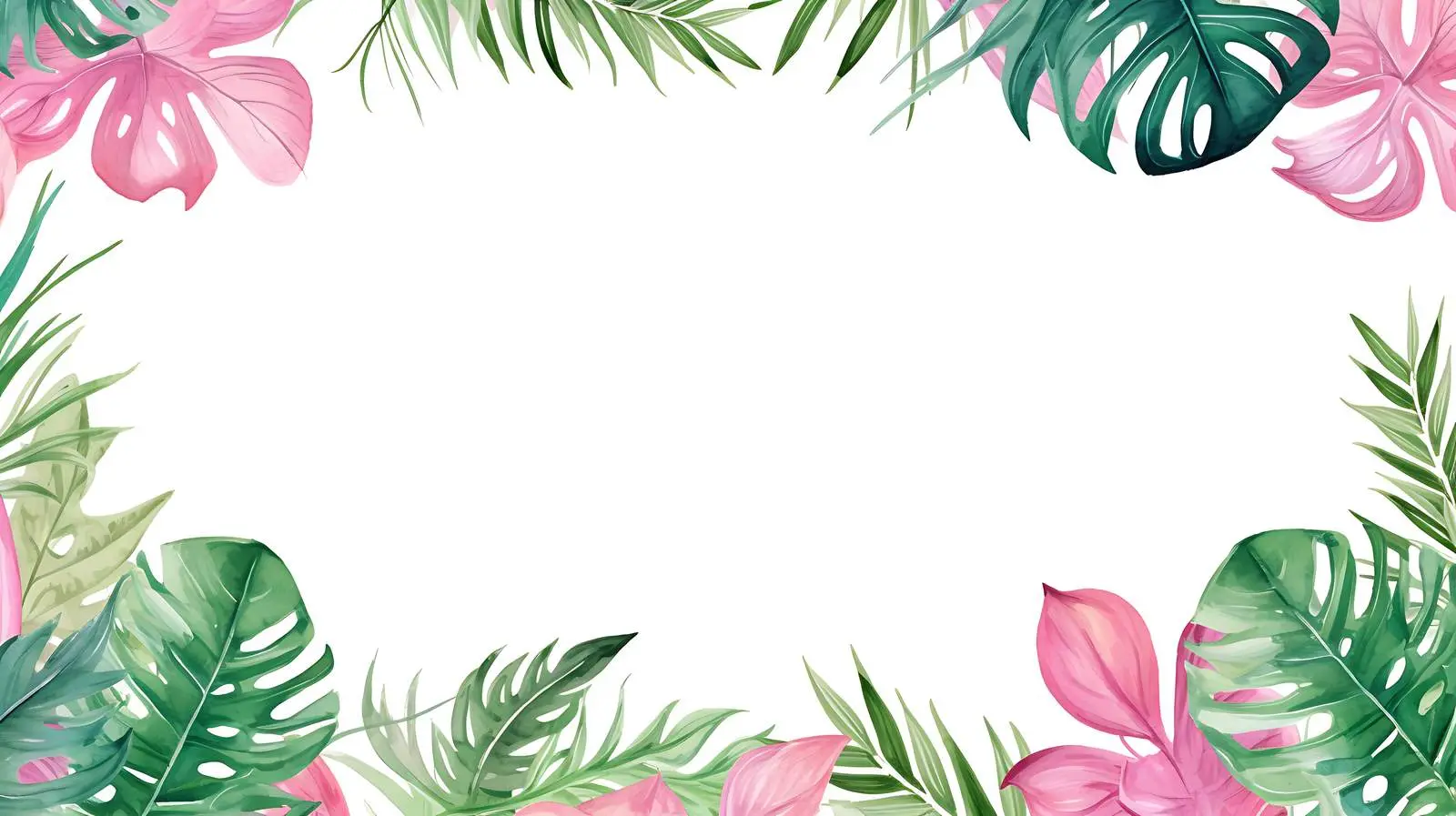 Tropical Leaf Frame — free download from Dotvec