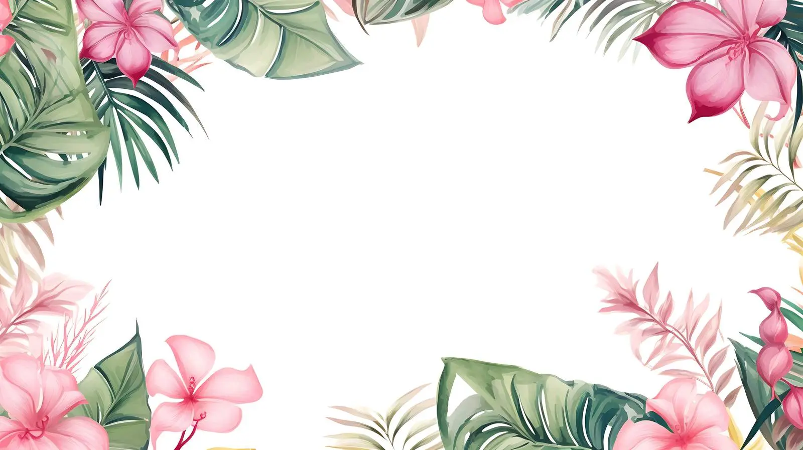 Tropical Leaf Frame — free download from Dotvec