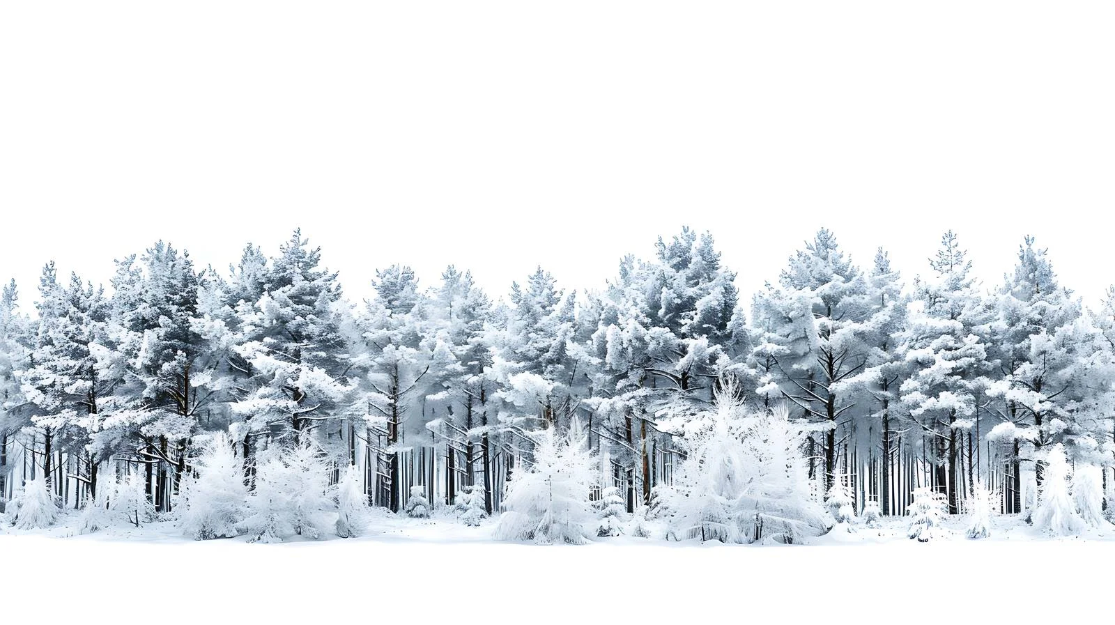 Serene Winter Scene of Snow-Covered Trees — free download from Dotvec