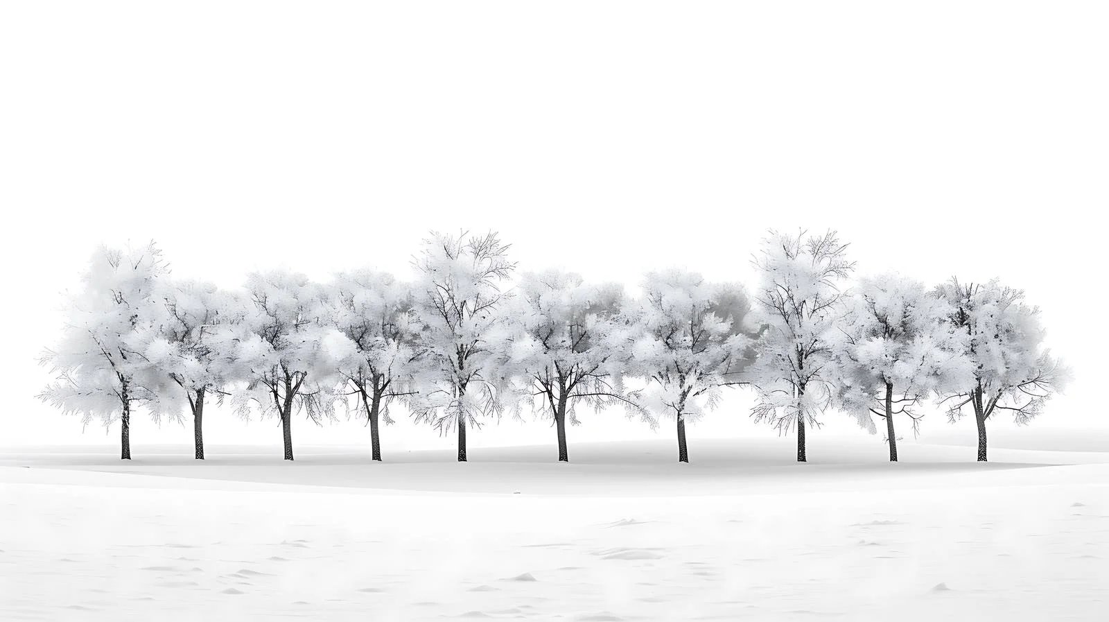 Serene Winter Scene Among Snow-Covered Trees — free download from Dotvec