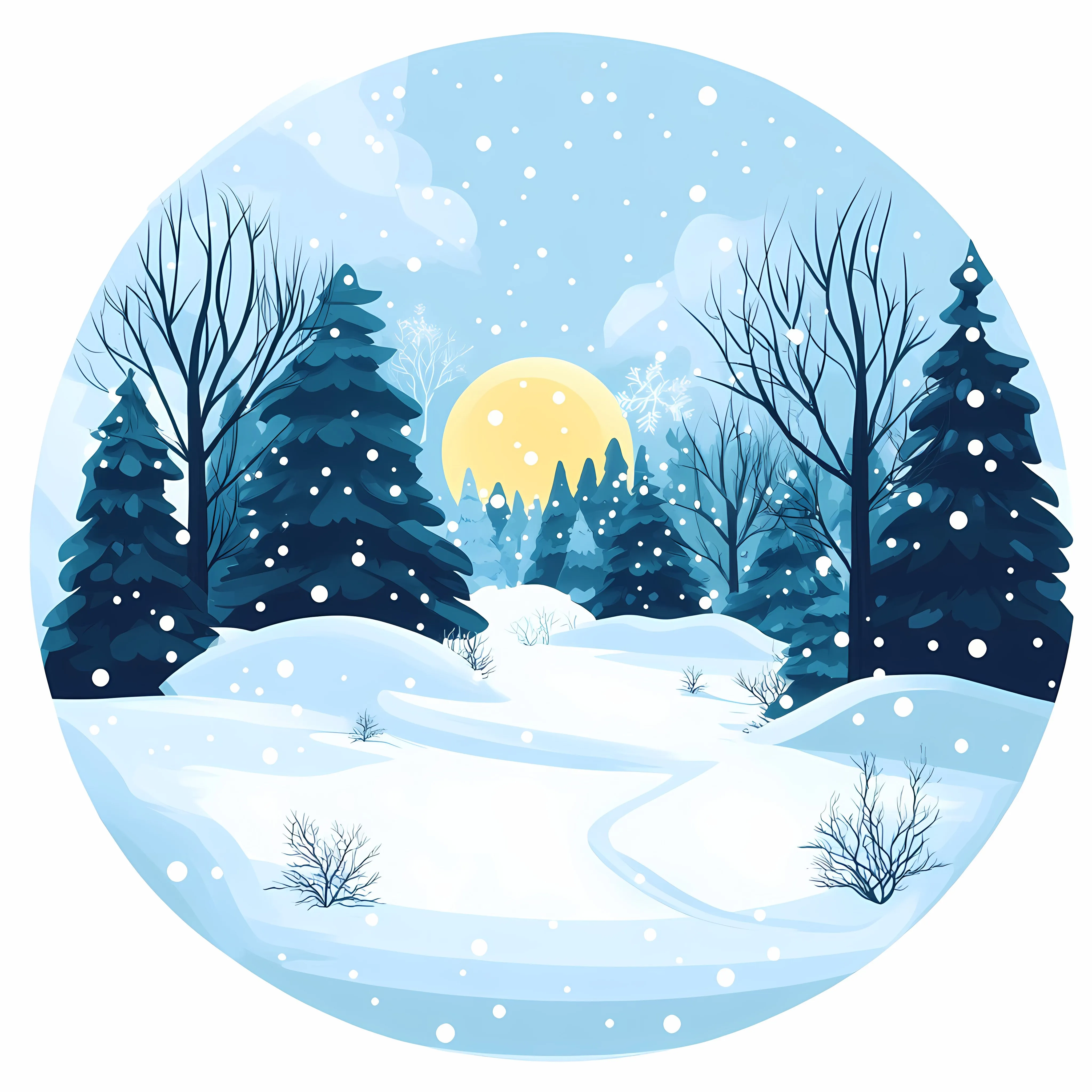 Beautiful Winter Scenery in Wide Angle — free download from Dotvec