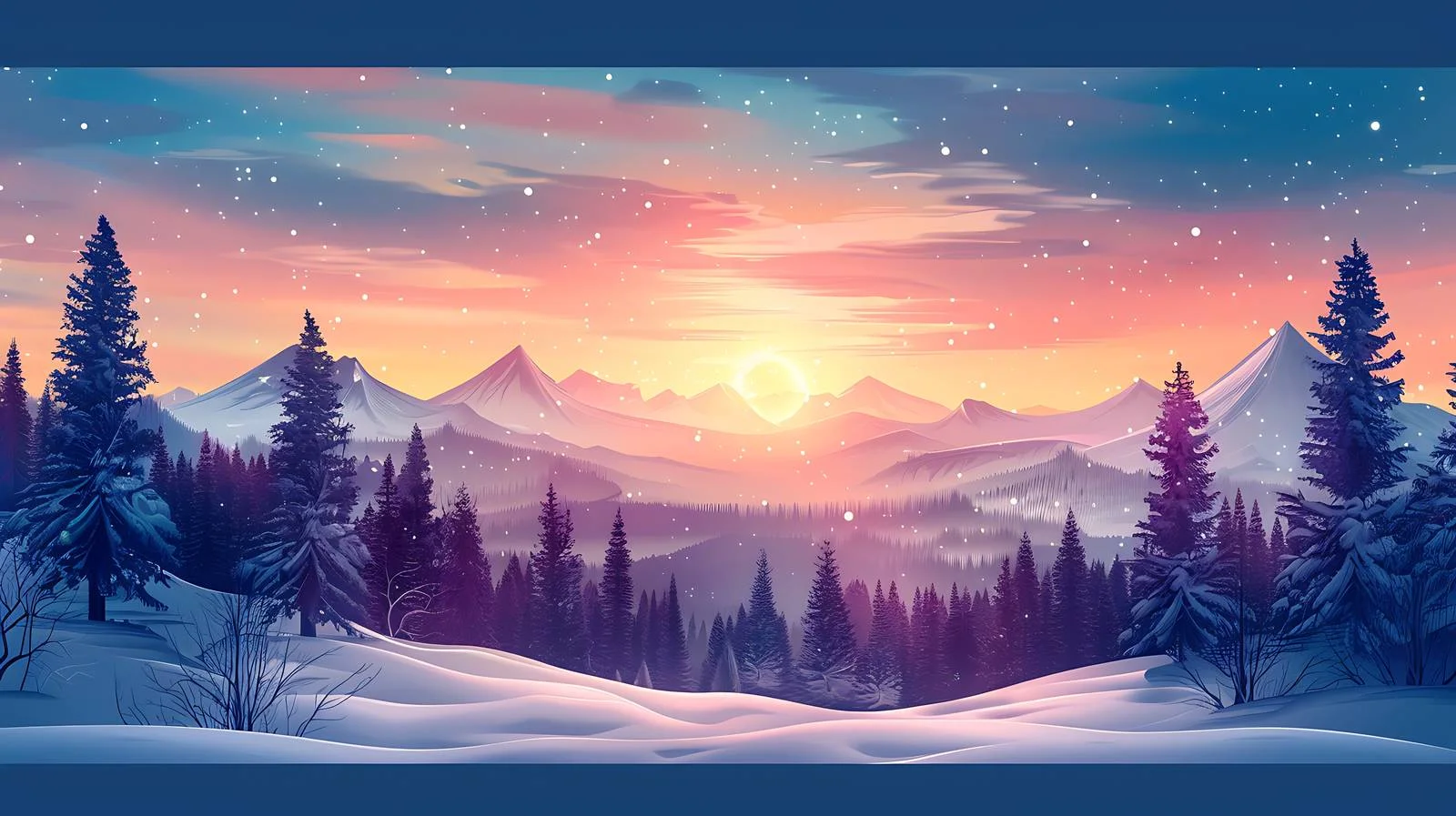 Majestic Winter Sunset on Isolated Mountain – free snowcapped image from Dotvec