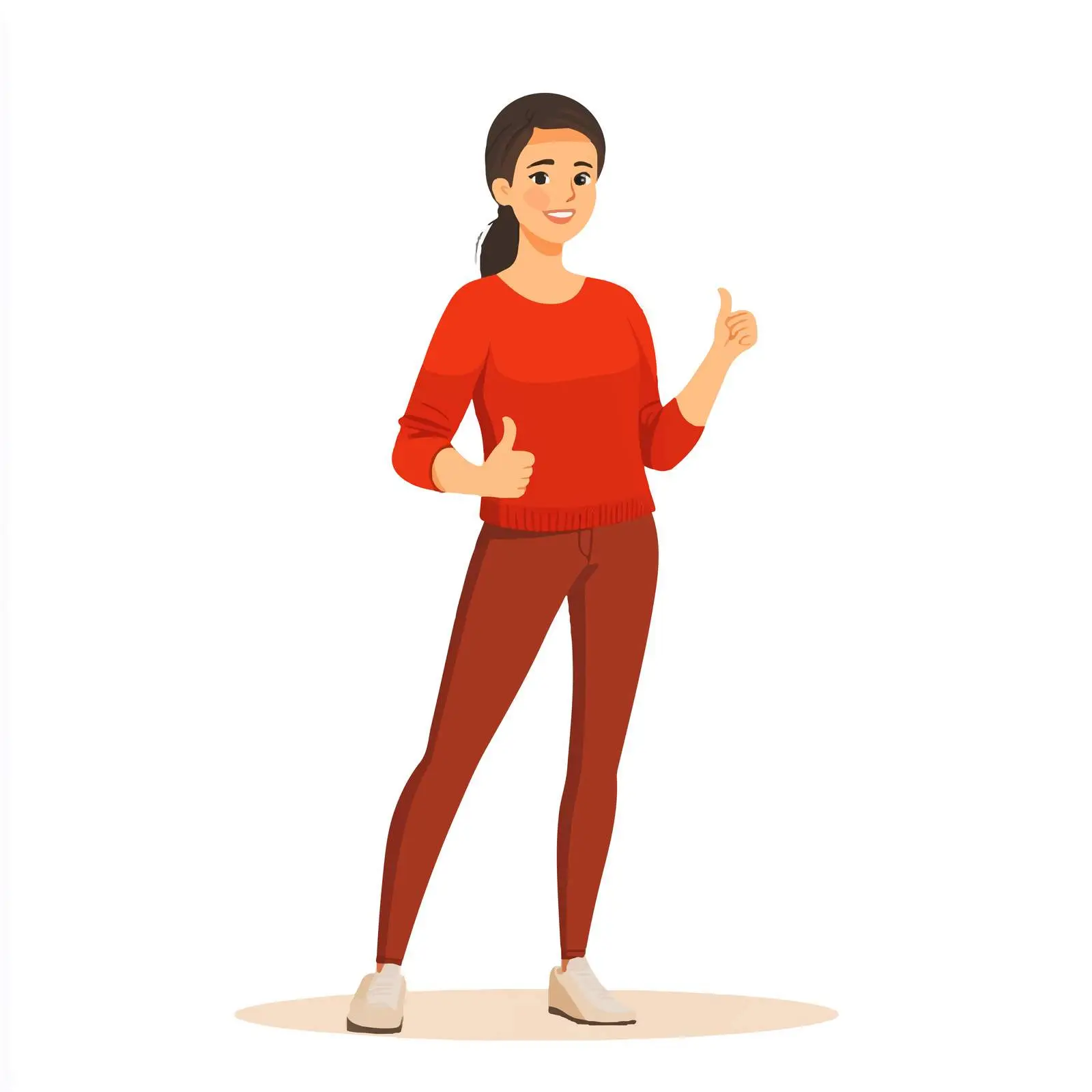 Elegant Woman in Red Welcoming Guests — free download from Dotvec
