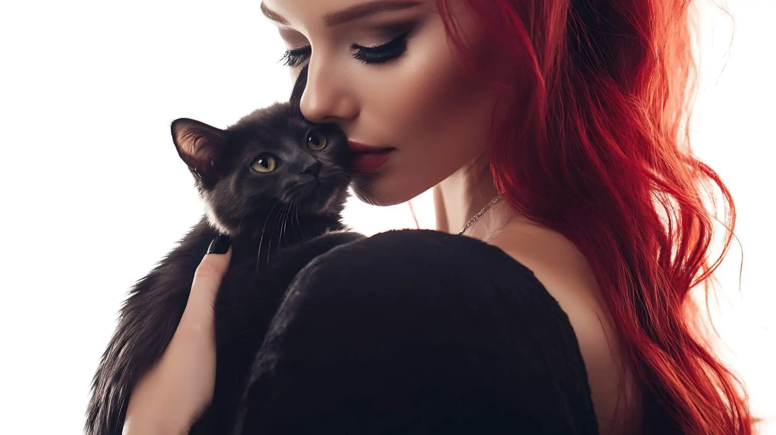 Woman Holding a Scottish Straight Kitten — free download from Dotvec