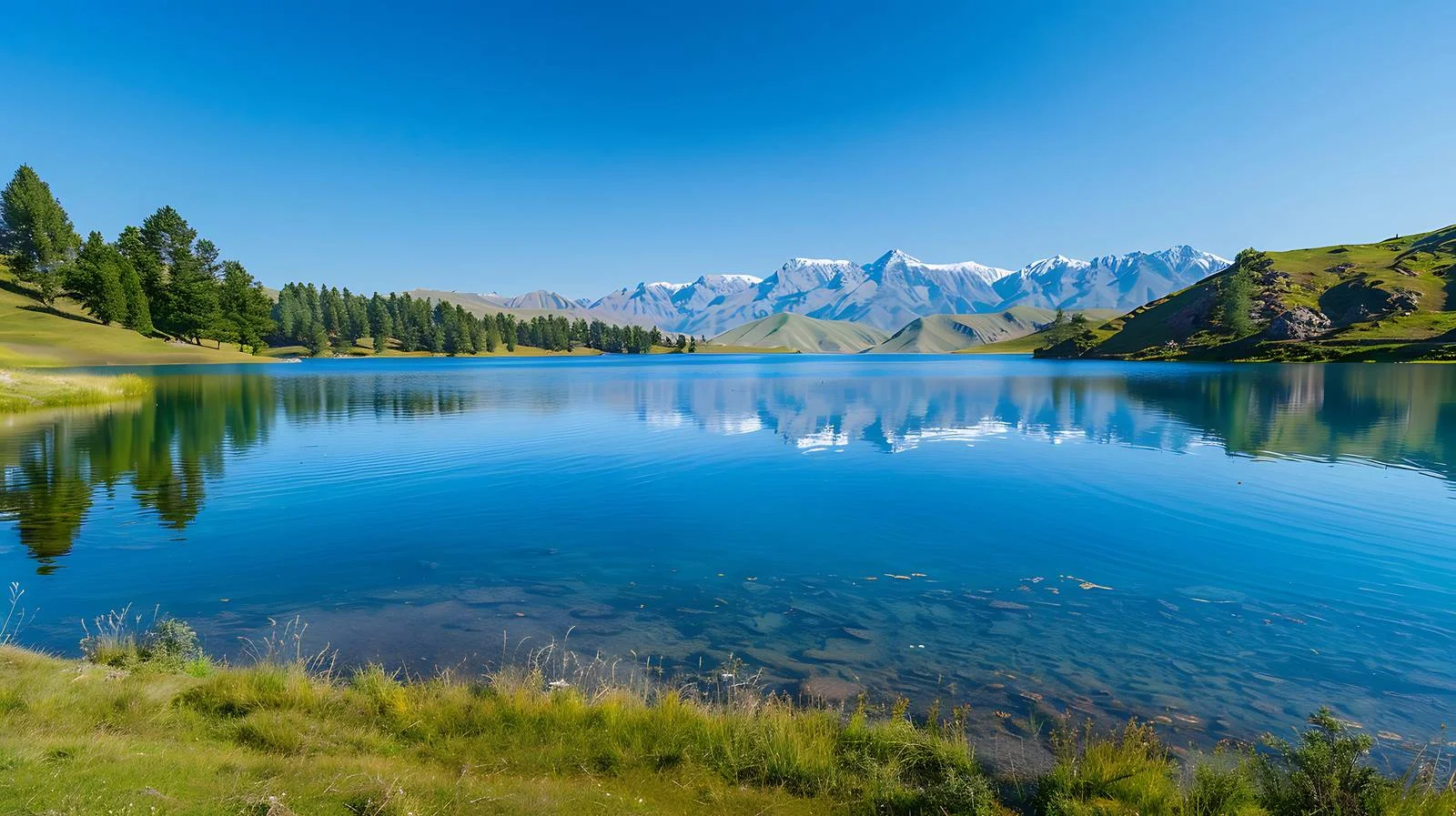 Serene Xinjiang Taimei Salim Lake Scenery — free download from Dotvec